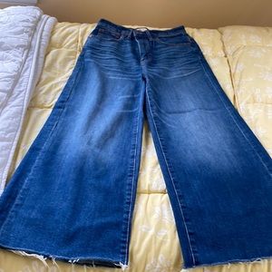 Madewell wide leg jeans size 27 raw hem
